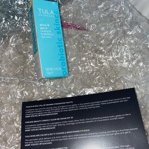 Tula glow and get it cooling/ brightening eye balm